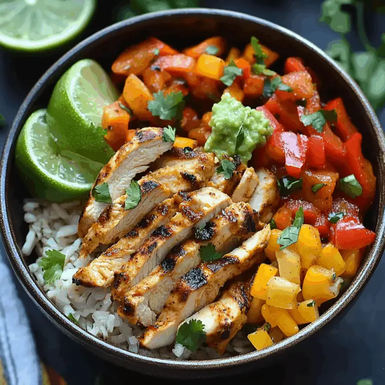 Flavorful Chicken Fajita Burrito Bowls Recipe Delight
