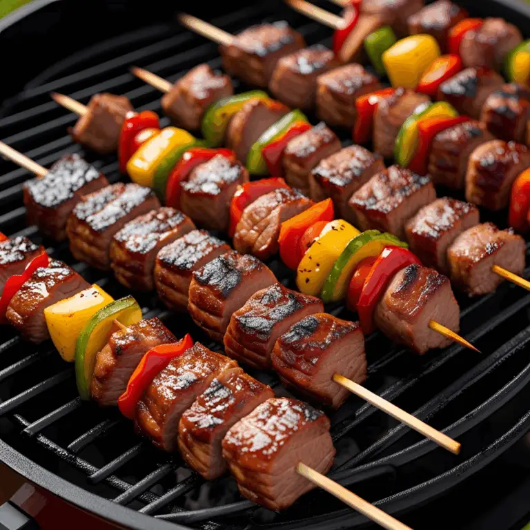 Traeger Kabobs - Smoked Hawaiian beef Skewers
