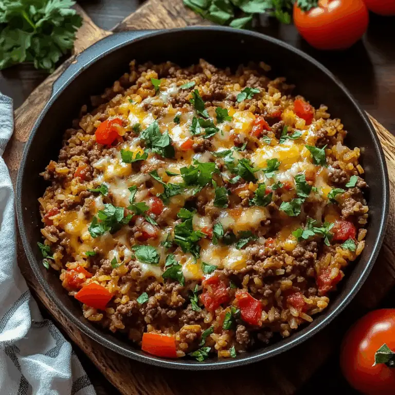 30-Minute Easy Ground Beef and Rice Skillet Recipe