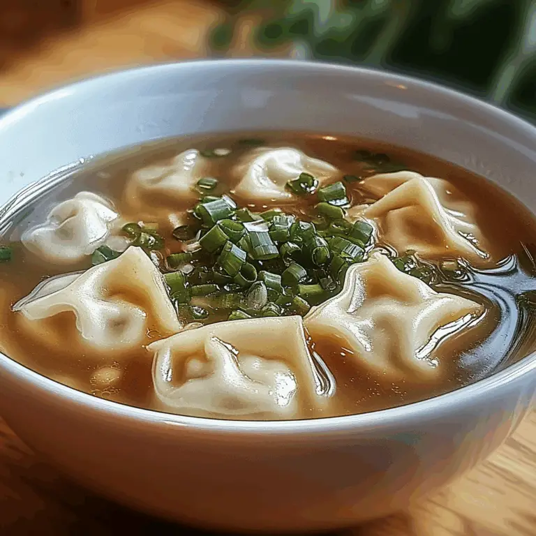 Easy Wonton Soup Recipe: Cozy Comfort in Every Bowl