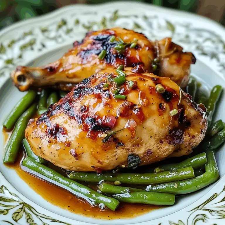 Irresistible Grilled Honey Mustard Chicken with Green Beans