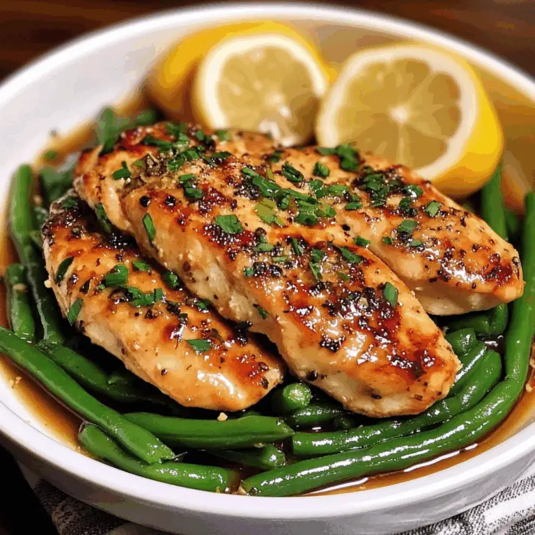 Irresistible Lemon Garlic Butter Chicken & Green Beans Skillet