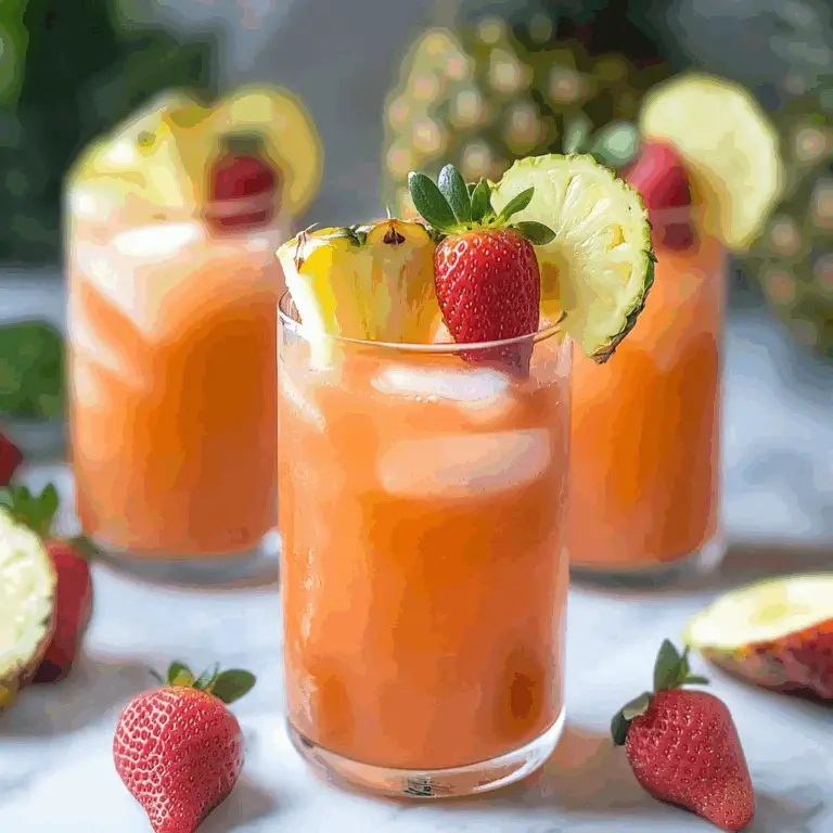 Refreshing Pineapple Strawberry Agua Fresca Recipe
