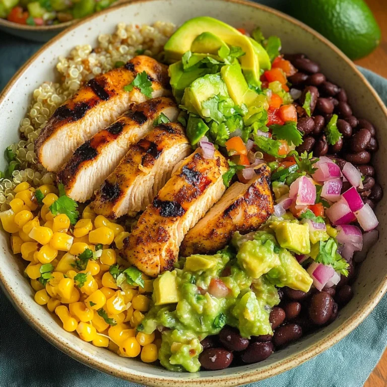 Grilled Chicken Burrito Bowls with Avocado Salsa