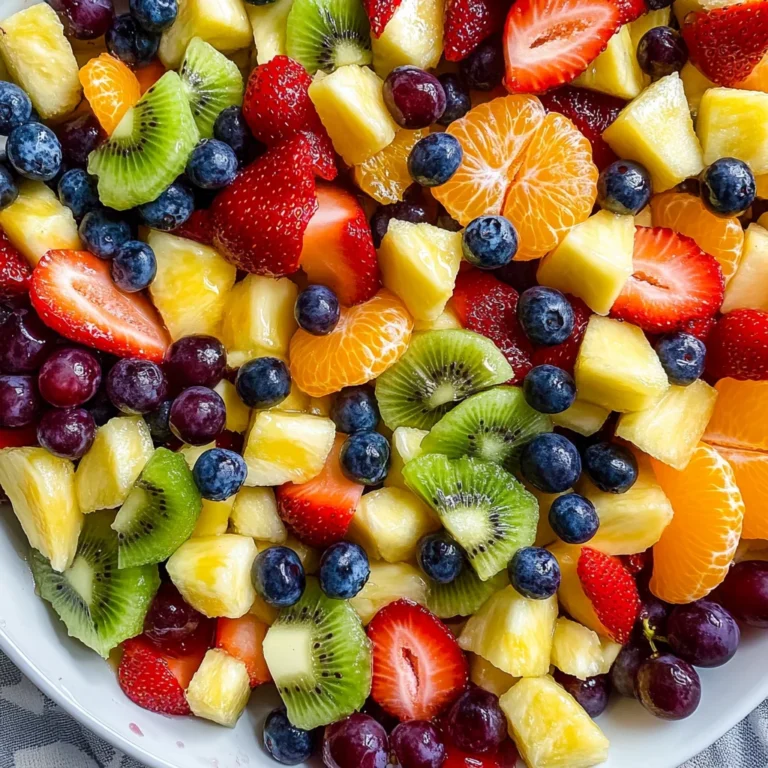 Honey Lime Rainbow Fruit Salad