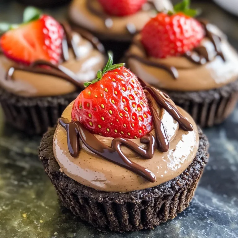 No Bake Mini Chocolate Cheesecakes