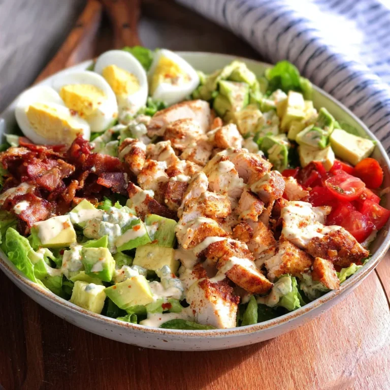 Paleo Chicken Cobb Salad with Buffalo Ranch {Whole30}