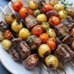 Rosemary Garlic Steak Kebabs