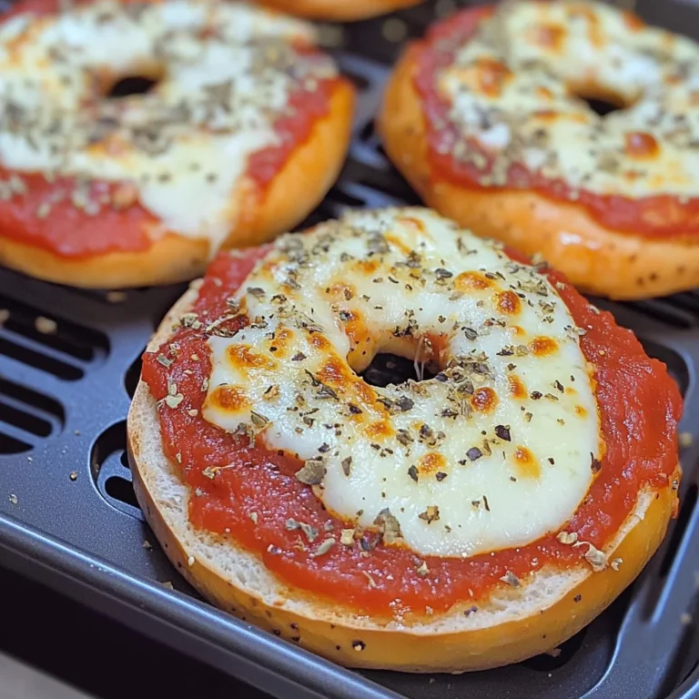 Air Fryer Bagel Pizzas
