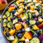 Blueberry Peach Feta Salad