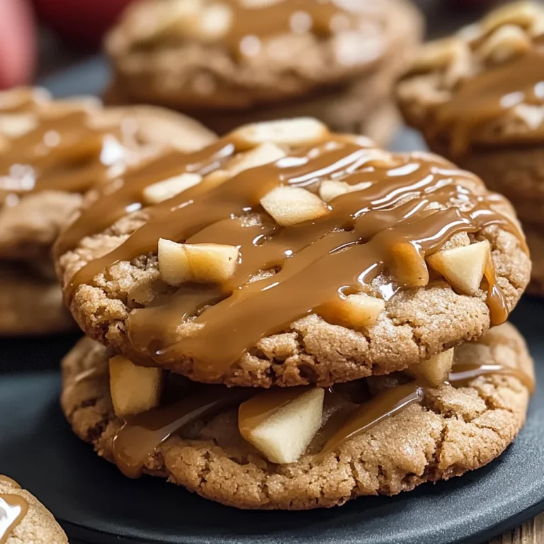 Caramel-Drizzled Apple Cinnamon Cookies