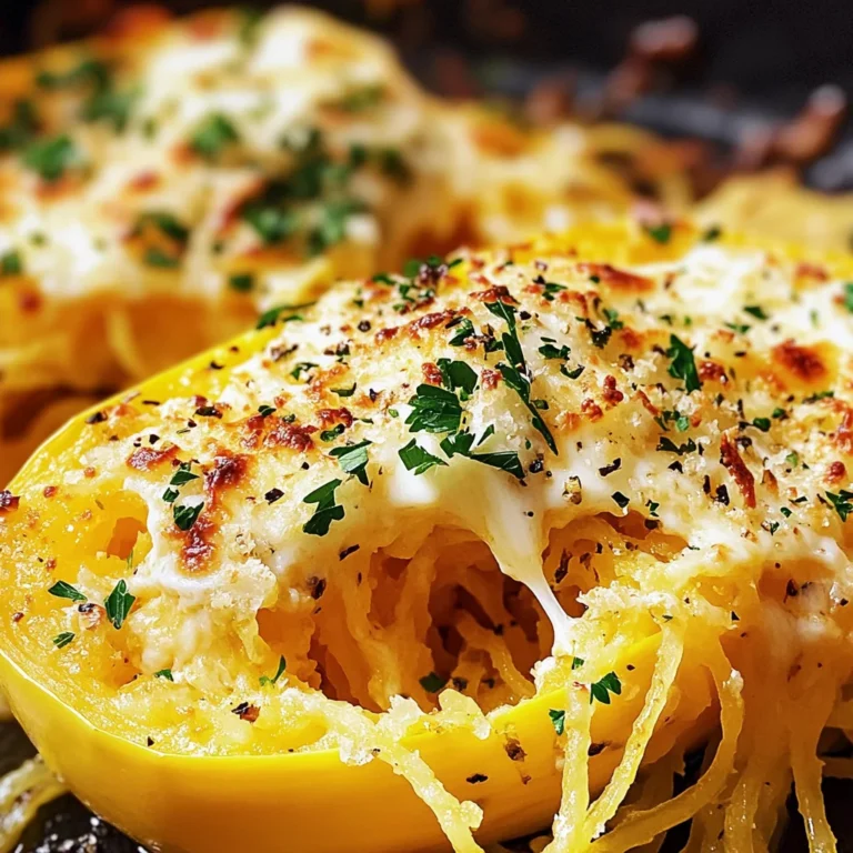 Cheesy Garlic Parmesan Spaghetti Squash