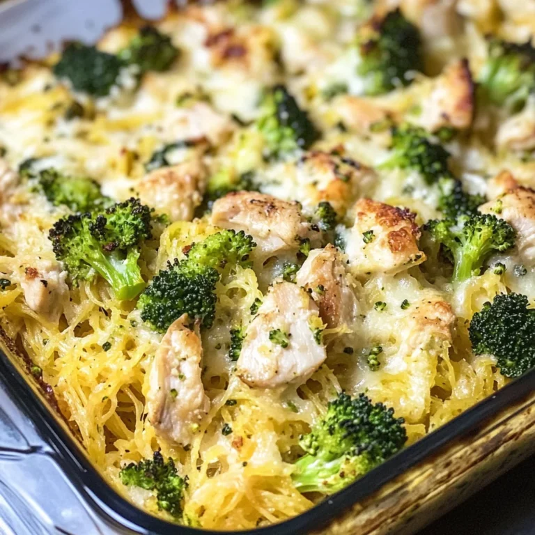 Chicken Alfredo Spaghetti Squash Casserole: Whole30, Paleo, Low Carb, GF