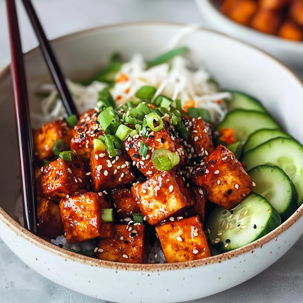 Crispy Gochujang Korean Tofu