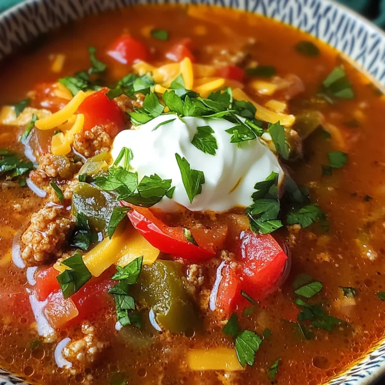 Keto stuffed pepper soup