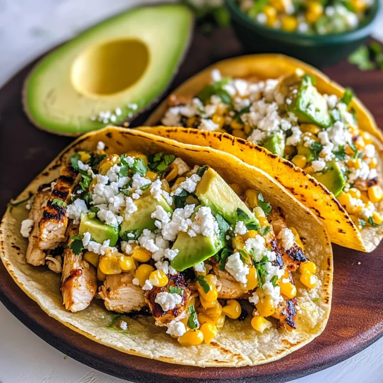 Mexican Street Corn Chicken Tacos