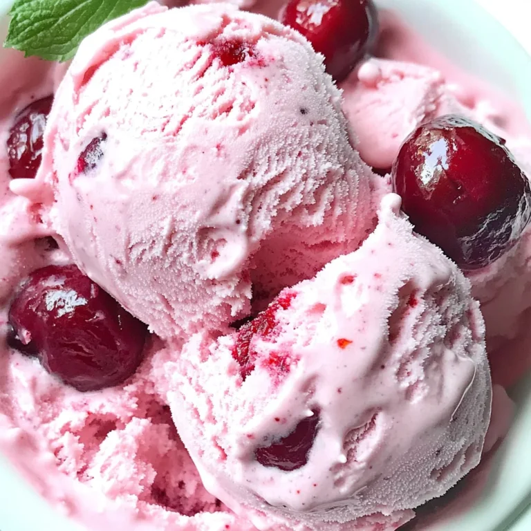 No-Churn Cherry Amaretto Ice Cream