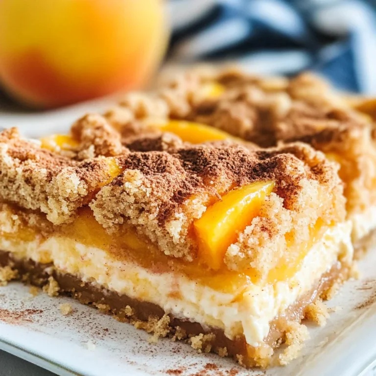 Peach Cobbler Cheesecake Bars