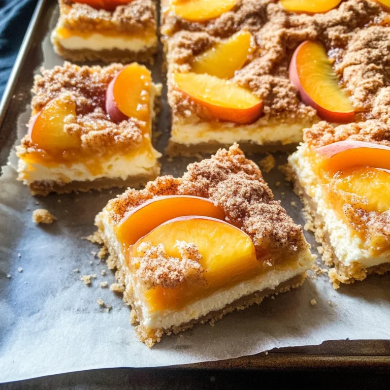Peach Cobbler Cheesecake Bars