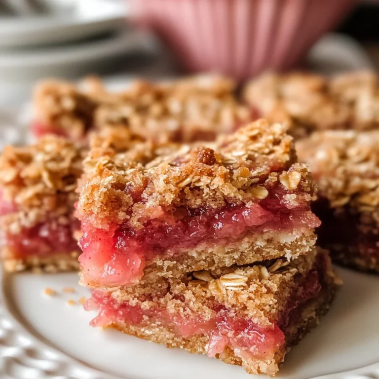 Rhubarb Oatmeal Bars