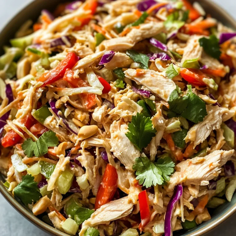 Thai Chicken Salad with Peanut Dressing