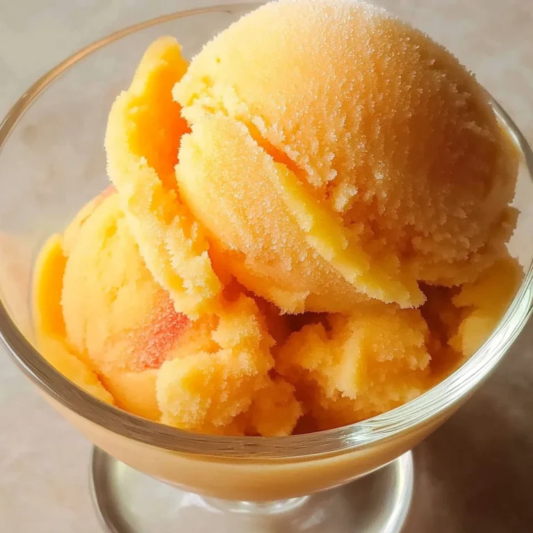 The Best Peach Sorbet Without Ice Cream Maker
