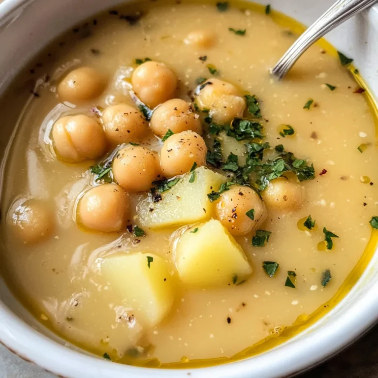 Vegan Garlic Chickpea Soup