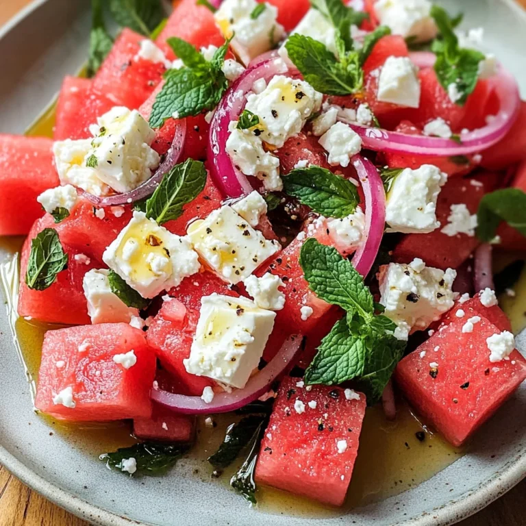 Watermelon Feta Salad with Mint