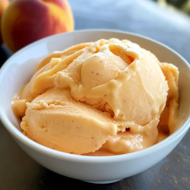 5-Minute Healthy Peach Frozen Yogurt