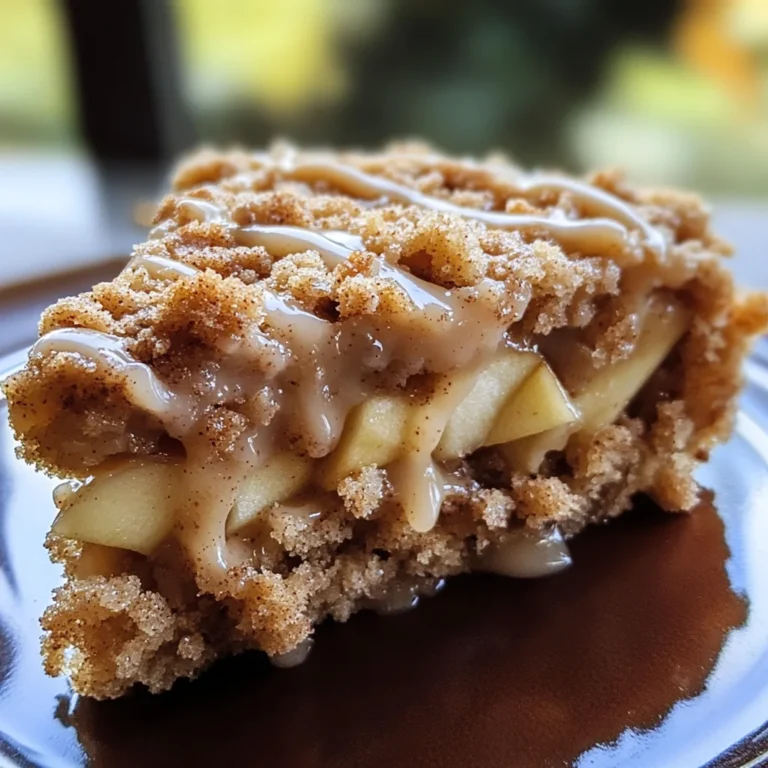 Apple Crumb Cake with Cinnamon Apple Drizzle
