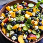 Blueberry Peach Feta Salad