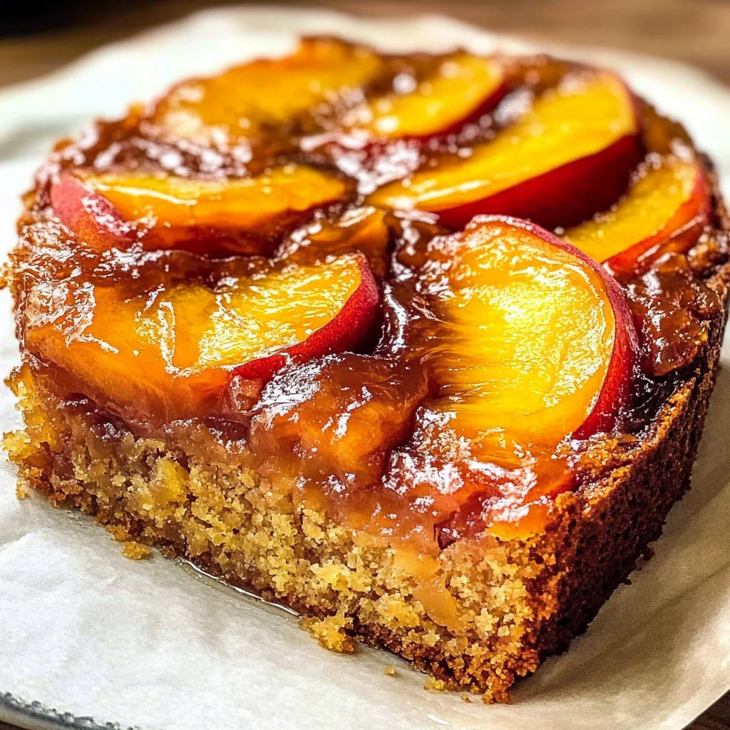 Bourbon Peach Upside-Down Cake