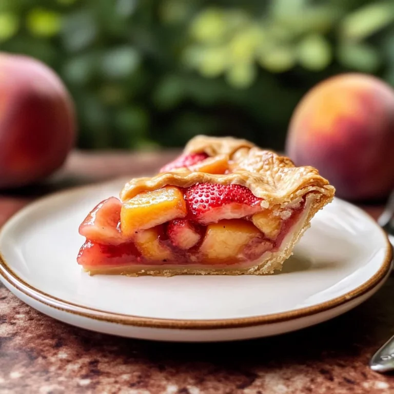 Brown Butter Strawberry Peach Pie