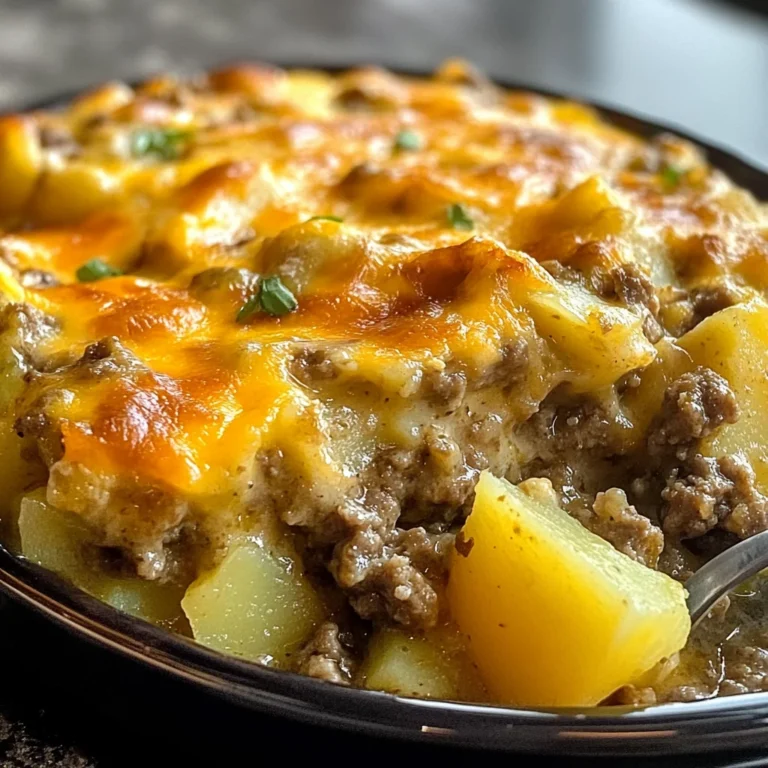 Cheesy Ground Beef & Potato Casserole
