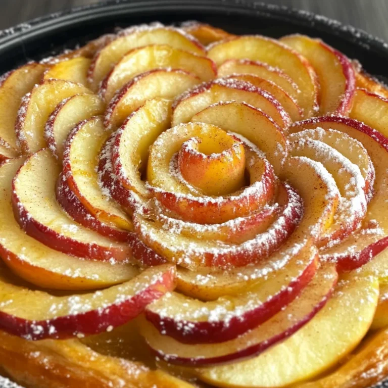 Cinnamon Roll Apple Rose Tart