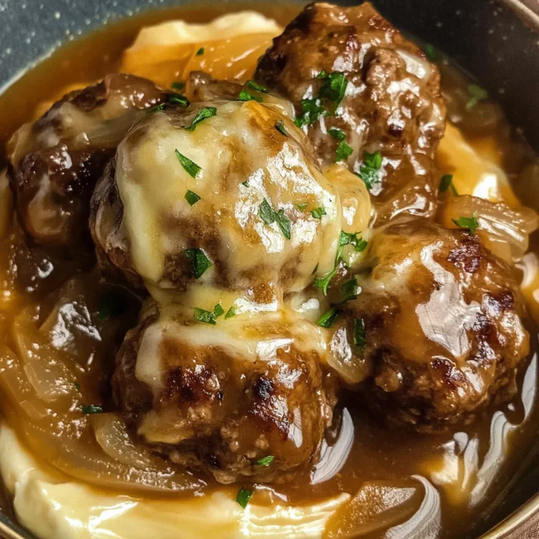 Crock Pot French Onion Meatballs