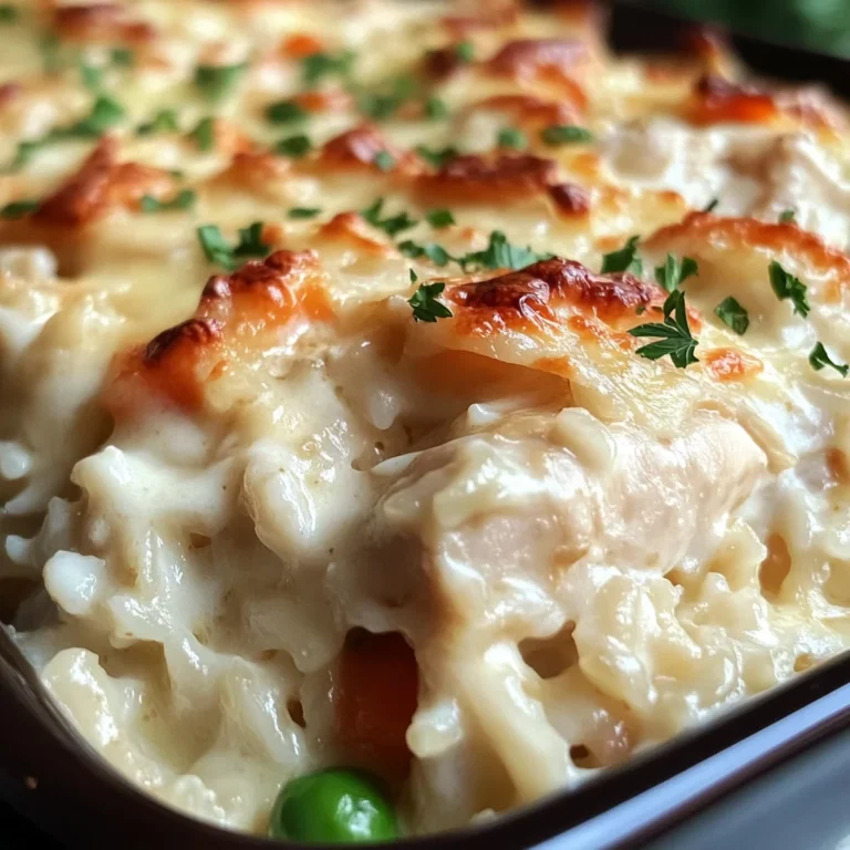 Dump-and-Bake Chicken Alfredo Rice Casserole Recipe