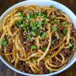 Easy Mongolian Ground Beef Noodles