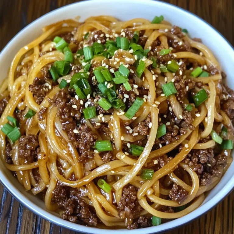 Easy Mongolian Ground Beef Noodles