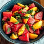 Easy Summer Peach Watermelon Salad