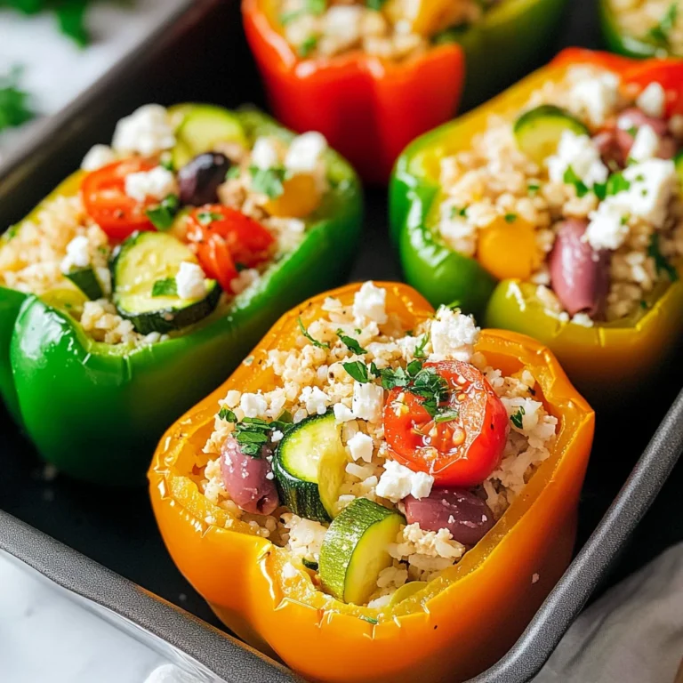 Greek Chicken Stuffed Peppers