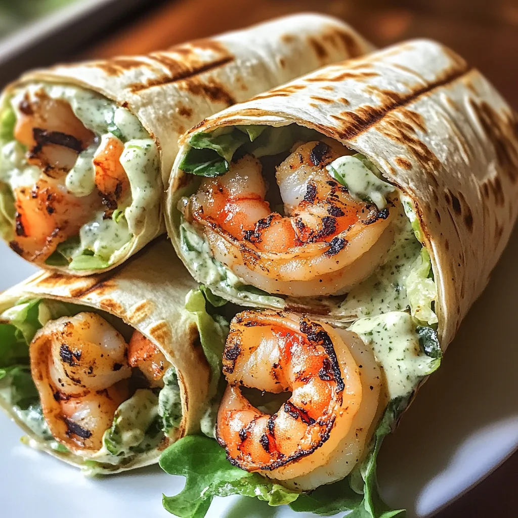 Grilled Shrimp Caesar Wraps