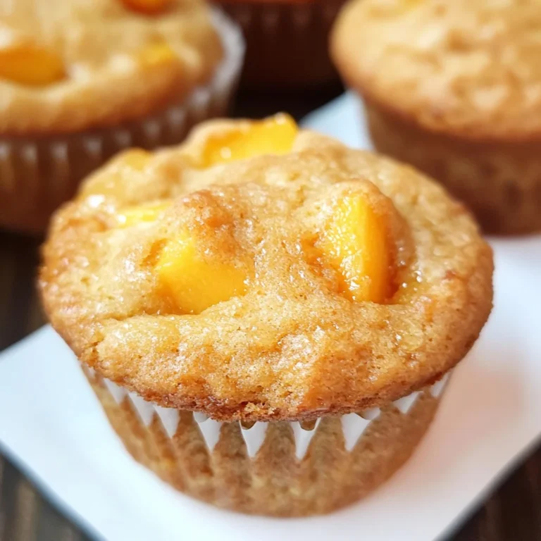 Healthy Honey Peach Muffins