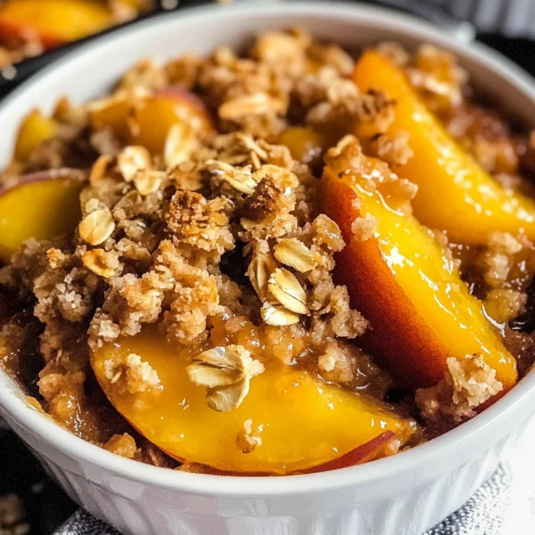 Healthy Peach Crumble