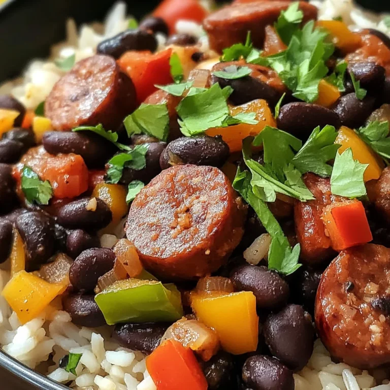 Hearty Black Beans and Rice with Sausage