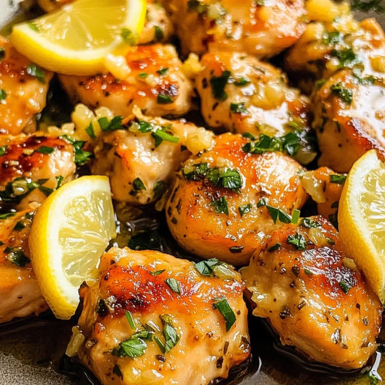 Lemon Garlic Chicken Bites