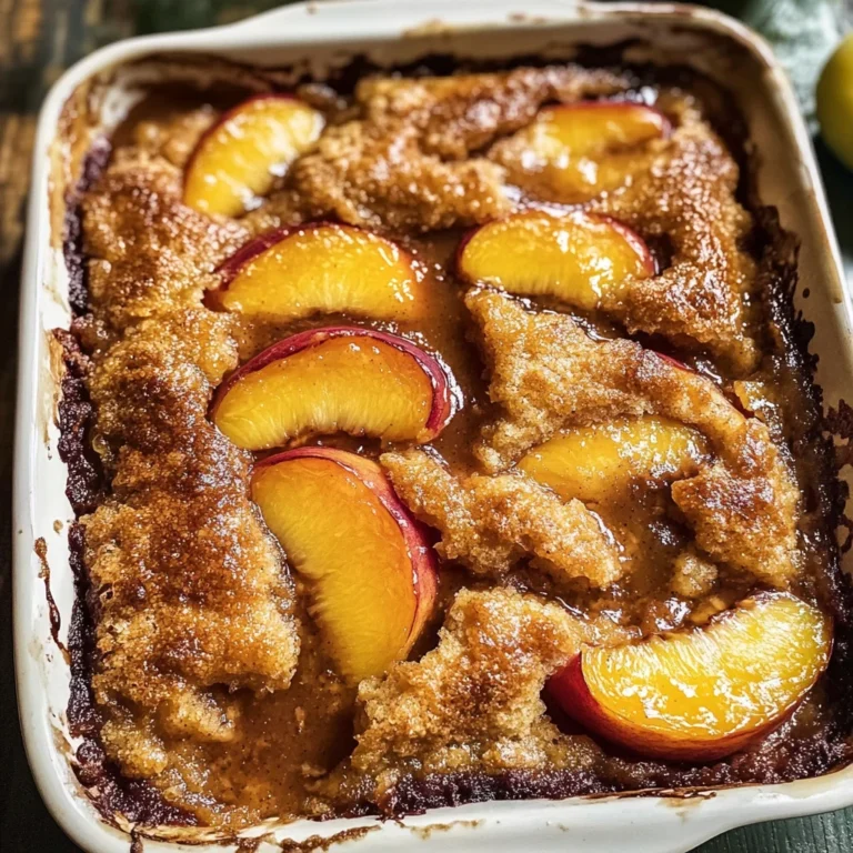Old School Easy Brown Sugar Peach Cobbler