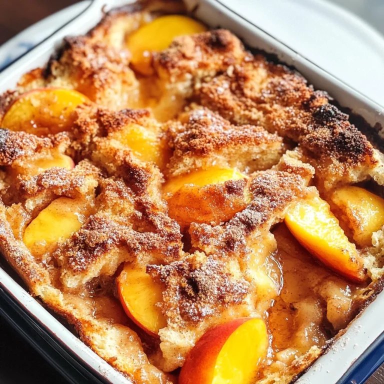 Peach Cobbler French Toast Bake