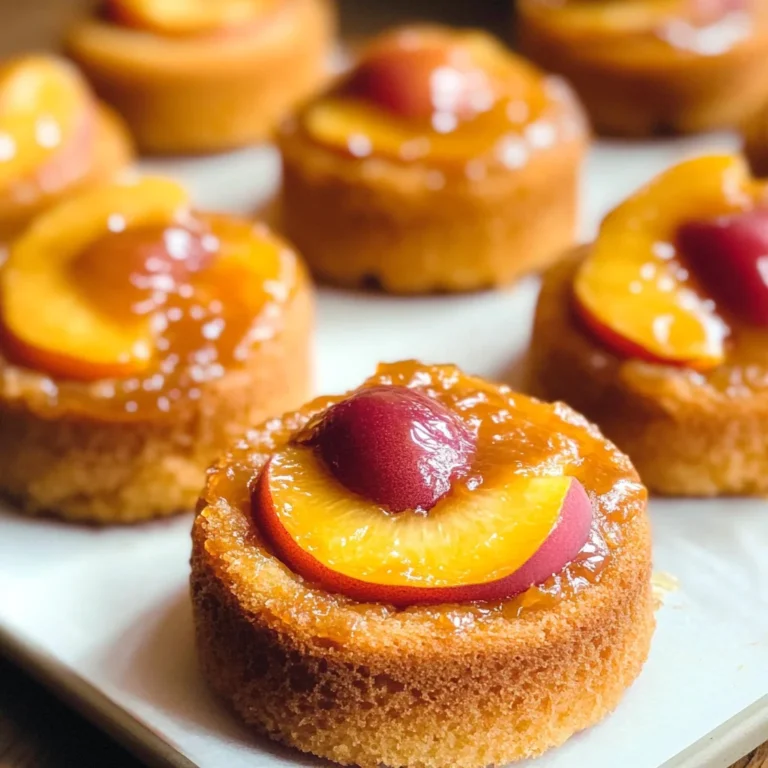 Peach Upside Down Mini Cakes