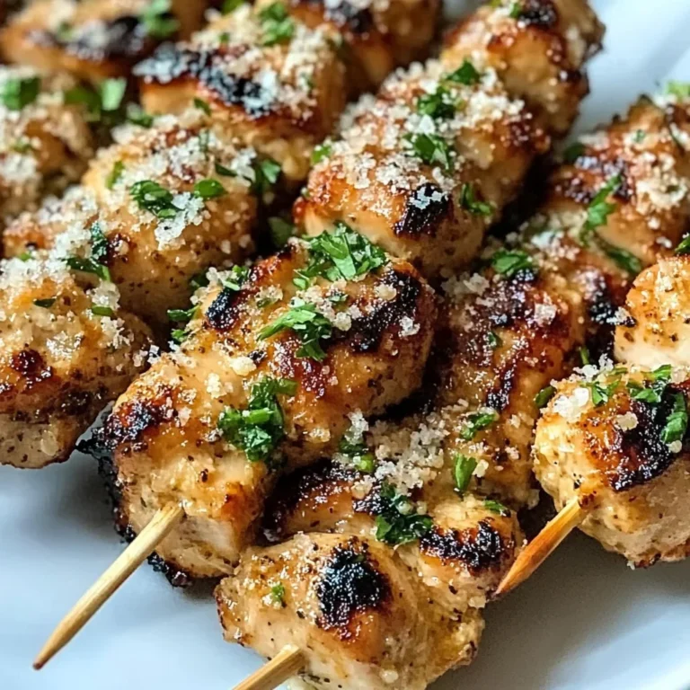 Ranch Garlic Parmesan Chicken Skewers